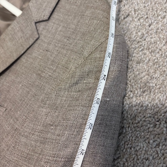 Hackett London Taupe Linen Delave Hopsack Blazer Men’s 46R Work Classic Wedding - Picture 16 of 16